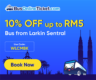 Book Malaysia Bus Ticket Online and get 10% Off using code WLCMBK